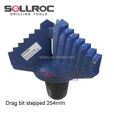 Forging Processing Blue 3 Wings Step Drag Drill Bit dla miękkiej i średniej skały